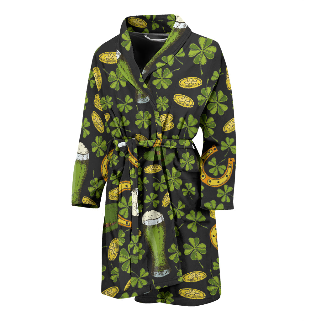 St Patricks Day Print Design LKS307 Men Bathrobe