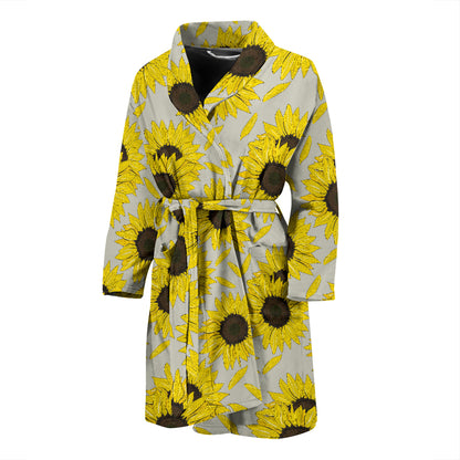 Sunflower Print Design LKS309 Men Bathrobe