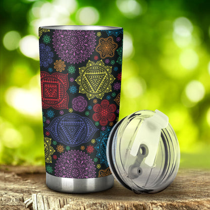 Chakra Mandala Print Pattern Tumbler