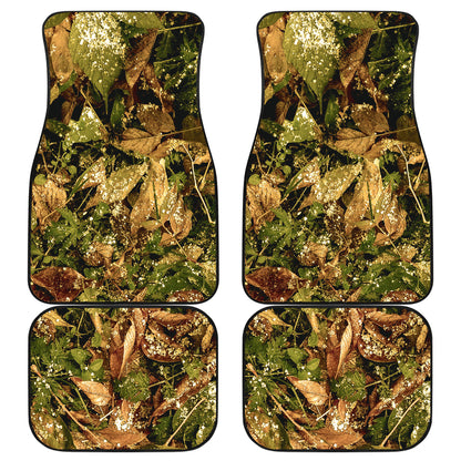 Camo Realistic Tree Forest Texture Print Car Floor Mats Front Back