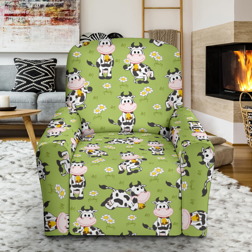 Cattle Print Design LKS401 Recliner Slipcover with Pocket