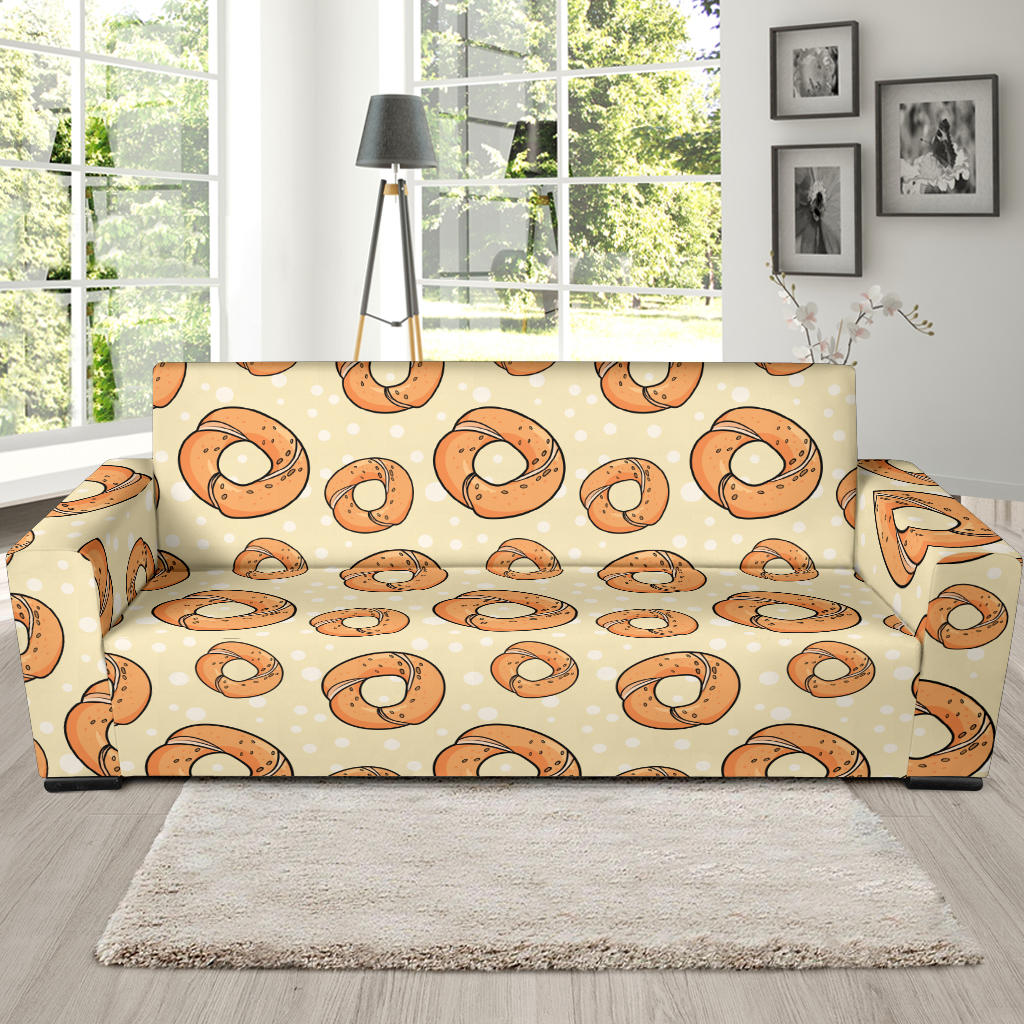 Bagel Pattern Print Design 03 Sofa Slipcover