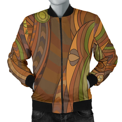 Maori Ornament Design Print Men Bomber Jacket