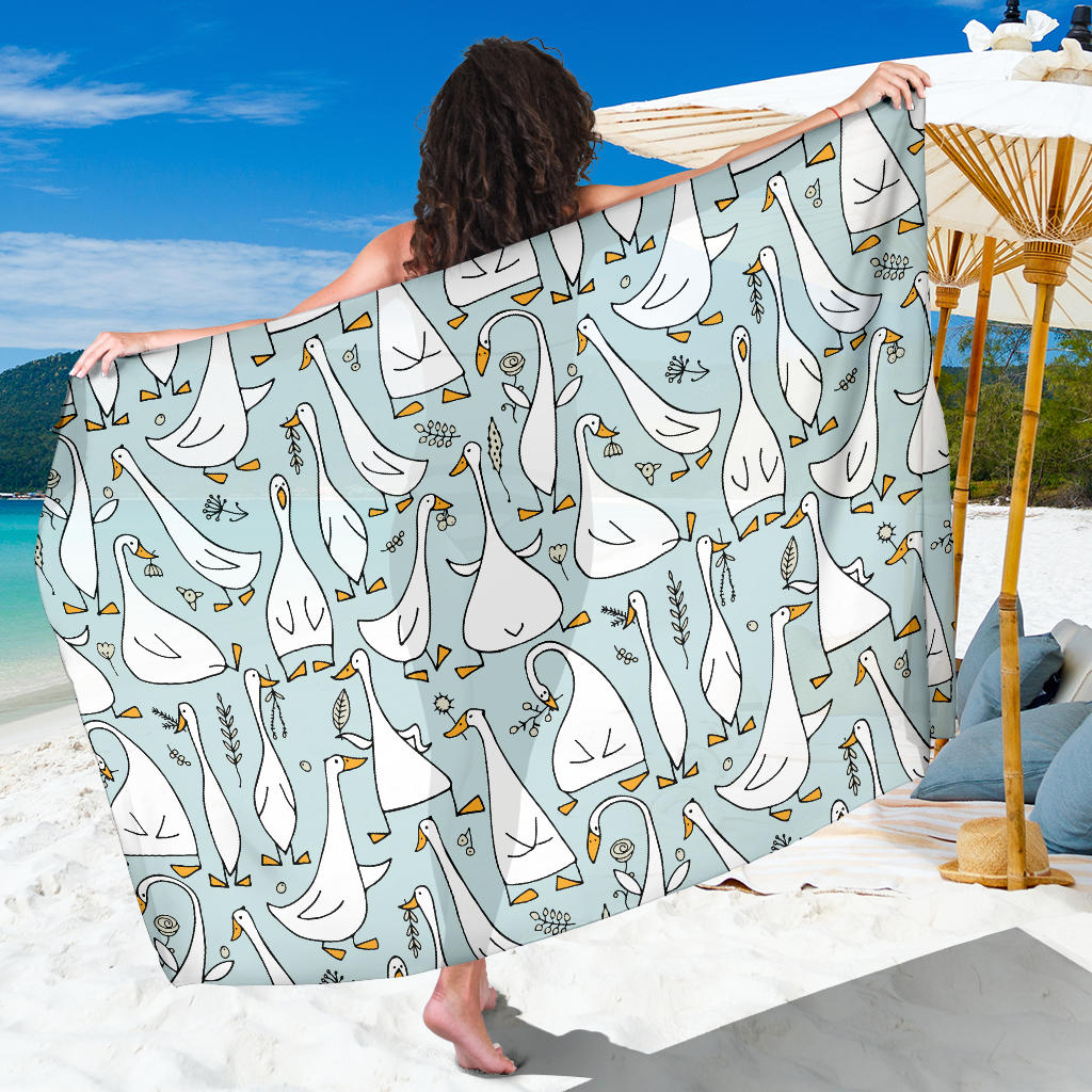 Goose Pattern Print Design 03 Sarong Pareo Wrap
