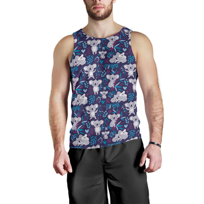 Koala Cute Themed Design Print Men Tank Top