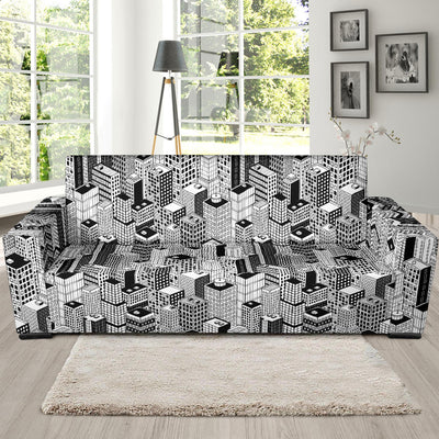 City Pattern Print Design 02 Sofa Slipcover