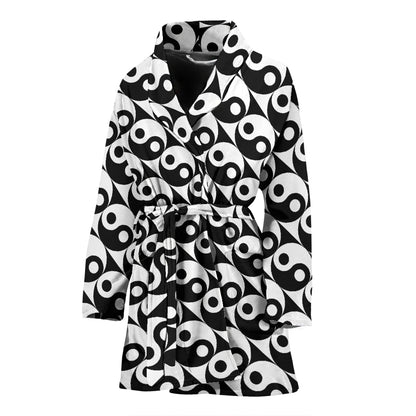 Yin Yang Print Design LKS304 Women Bathrobe