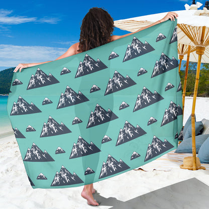 Mountain Pattern Print Design 01 Sarong Pareo Wrap