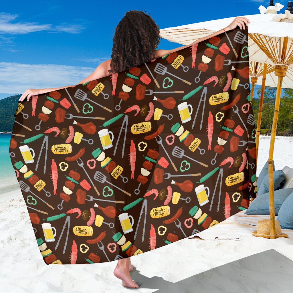 Barbecue Pattern Print Design 05 Sarong Pareo Wrap