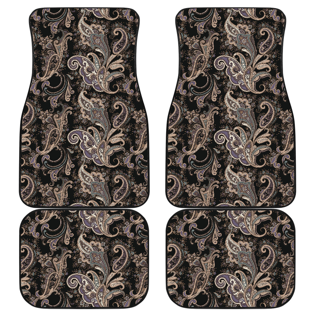 Paisley Mandala Design Print Car Floor Mats Front Back