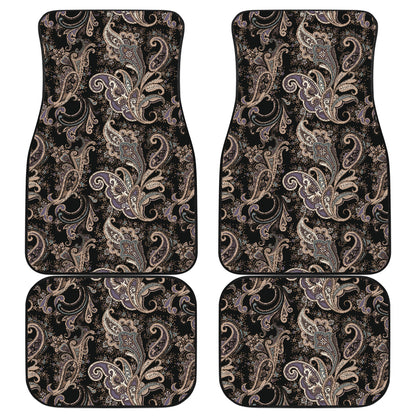 Paisley Mandala Design Print Car Floor Mats Front Back