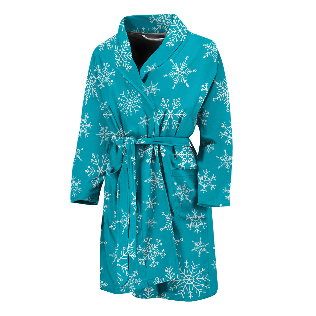 Snowflake Print Design LKS304 Men Bathrobe