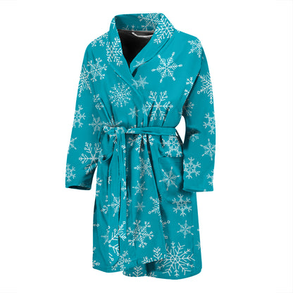 Snowflake Print Design LKS304 Men Bathrobe