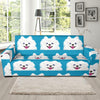 Pomeranians Pattern Print Design A05 Sofa Slipcover