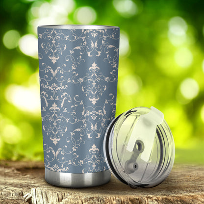 Damask Elegant Teal Print Pattern Tumbler