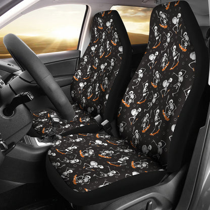 Skateboard With Skeleton Print Design LKS303 Car Seat Covers