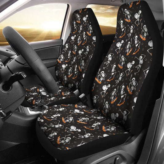 Skateboard With Skeleton Print Design LKS303 Car Seat Covers