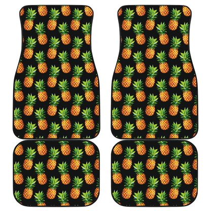 Pineapple Cute Print Design Pattern Car Floor Mats Front Back