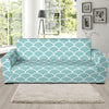 Scales Teal Pattern Print Design 02 Sofa Slipcover