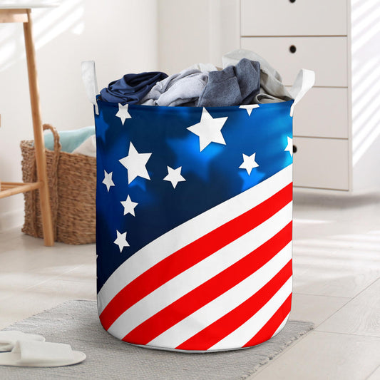 American flag Style Laundry Basket