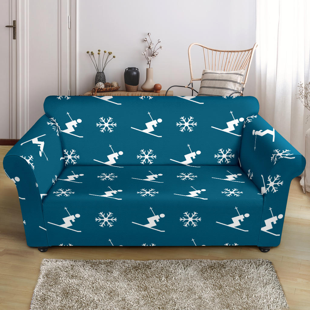 Ski Print Design LKS301 Loveseat Couch Slipcover