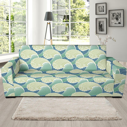 Wave Japan Style Print Design LKS302 Sofa Slipcover