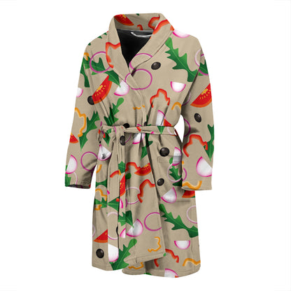 Salad Print Design LKS303 Men Bathrobe