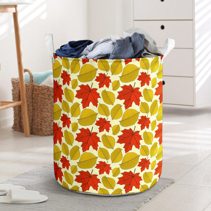 Elm Maple Leave Print Pattern Laundry Basket