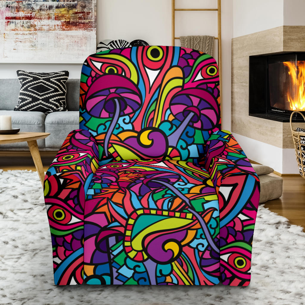Trippy Print Design LKS302 Recliner Slipcover with Pocket