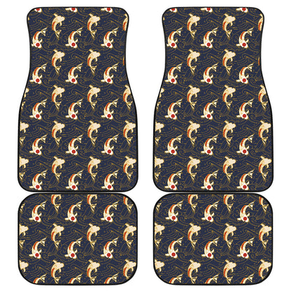 Koi Carp Japanese Design Themed Print Car Floor Mats Front Back