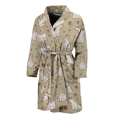 Scottish Terriers Print Design LKS3017 Men Bathrobe