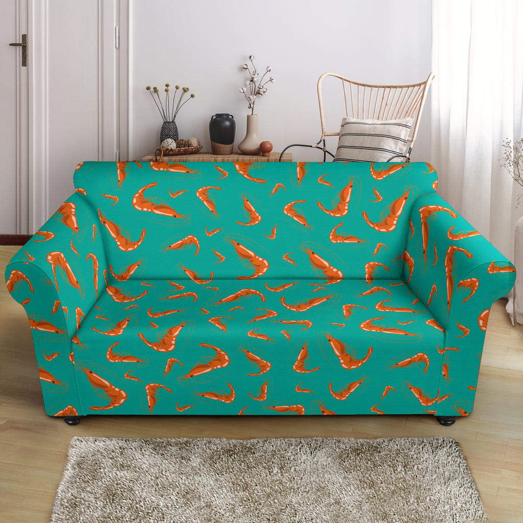 Shrimp Print Design LKS301 Loveseat Couch Slipcover