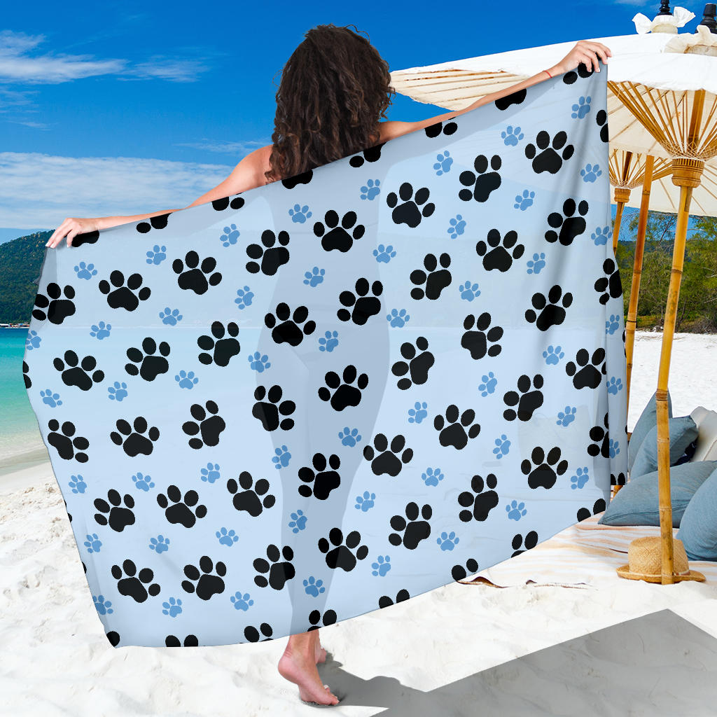 Paw Pattern Print Design A04 Sarong Pareo Wrap