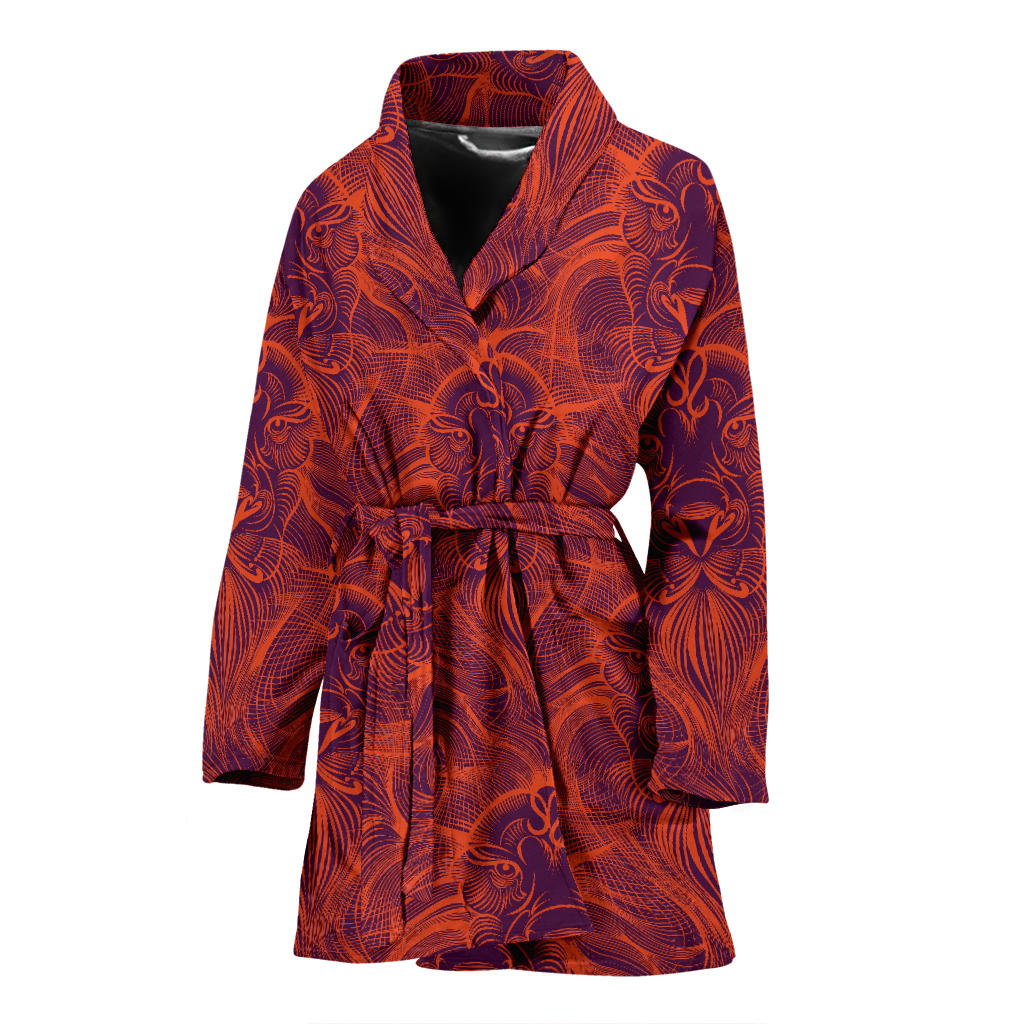 Leo Pattern Print Design 01 Women Bathrobe