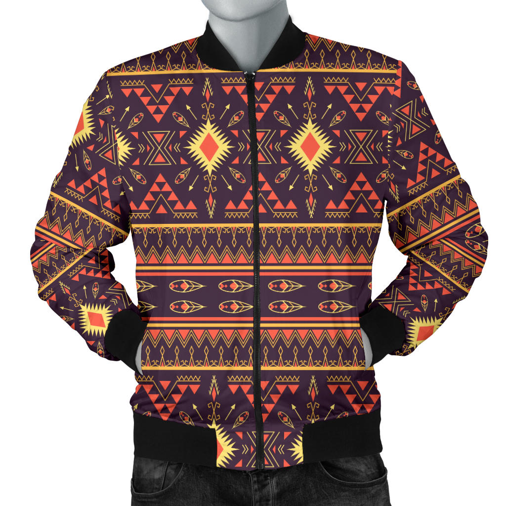 Southwest Ethnic Design Themed Print Men Bomber Jacket