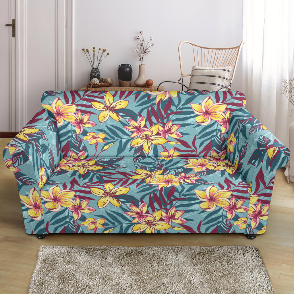 Summer Floral Print Design LKS304 Loveseat Couch Slipcover