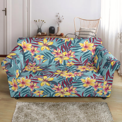 Summer Floral Print Design LKS304 Loveseat Couch Slipcover