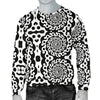 Yin Yang Spiral Design Print Men Long Sleeve Sweatshirt