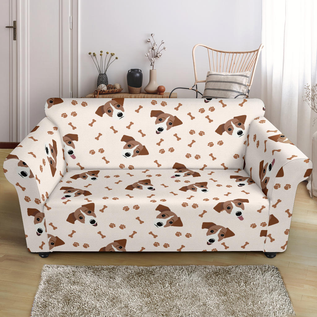 Russell Terriers Paw Print Design LKS303 Loveseat Couch Slipcover