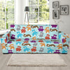 Bear Cute Pattern Print Design 03 Sofa Slipcover