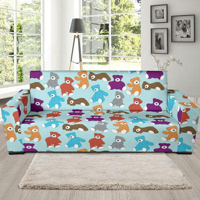 Bear Cute Pattern Print Design 03 Sofa Slipcover