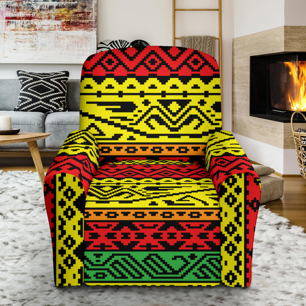 Rastafarian Pattern Print Design A02 Recliner Slipcover with Pocket