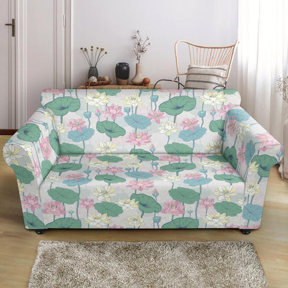 Water Lily Print Design LKS305 Loveseat Couch Slipcover