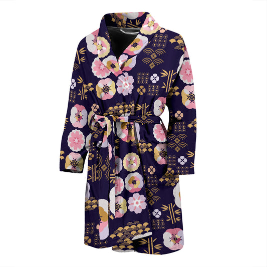 Sakura Japan Style Print Design LKS302 Men Bathrobe