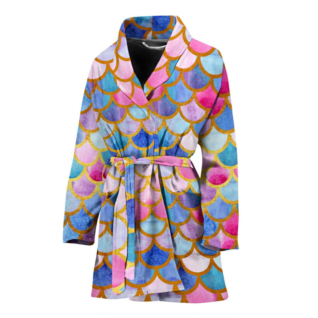 Scales Print Design LKS401 Women Bathrobe