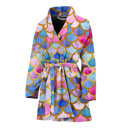 Scales Print Design LKS401 Women Bathrobe