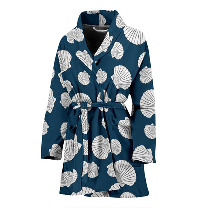 Seashell Print Design LKS3012 Women Bathrobe