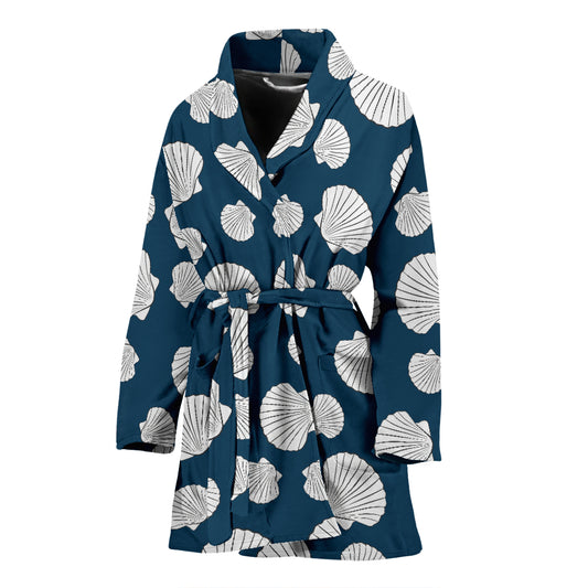 Seashell Print Design LKS3012 Women Bathrobe