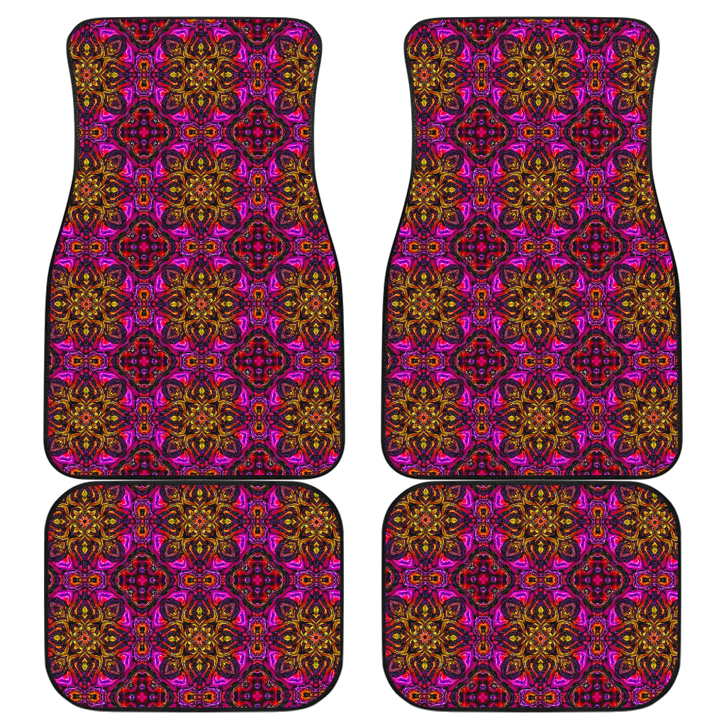 kaleidoscope Abstract Print Design Car Floor Mats Front Back