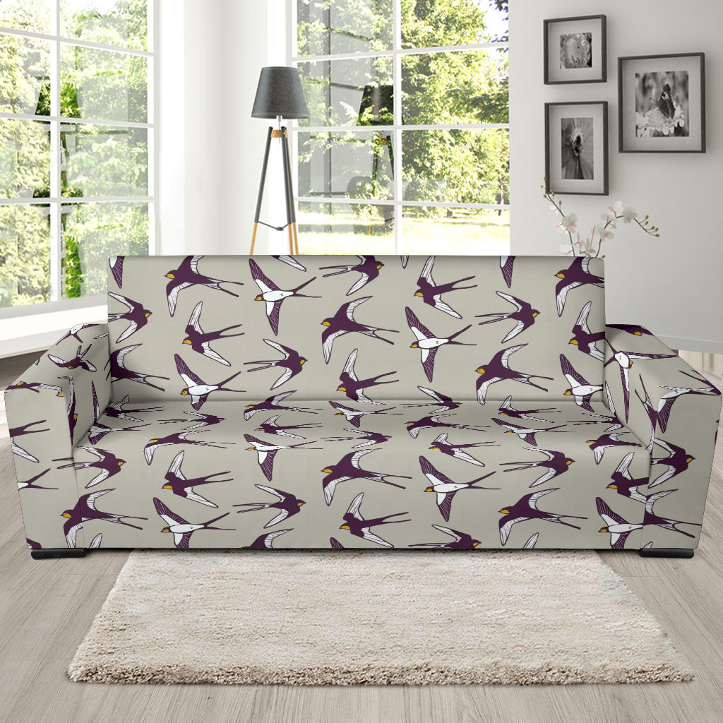 Swallow Bird Pattern Print Design 03 Sofa Slipcover